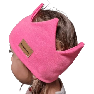 Dětská korunková čelenka - neonově růžová
