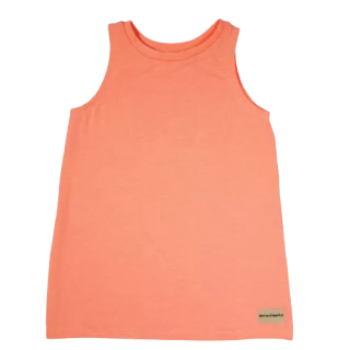 Dětské nátělníkové šaty - neonově oranžová