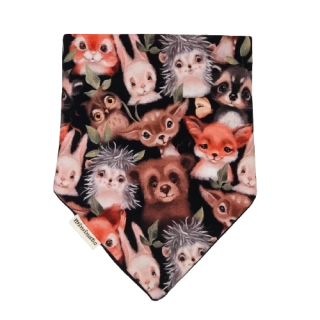 Dětský nákrčník s patentky - lesní přátelé