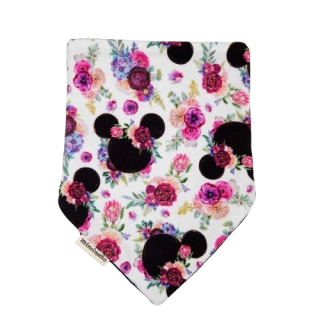 Dětský nákrčník s patentky - Mickey s kytičkami