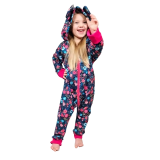 Dětský rostoucí teplákový overal - luční kvítí