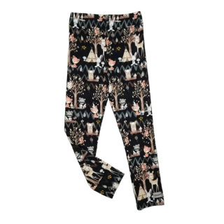 Dětské legíny - lesní zvířátka v týpí