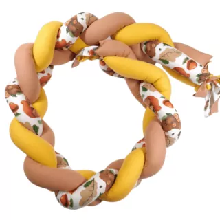 Pletený mantinel do postýlky lesní zvířátka
