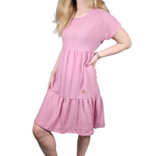 Dámské mušelínové šaty Me & Mini - Starorůžová
