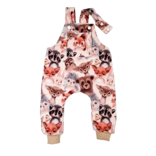 Dětské laclové kalhoty - lesní přátelé