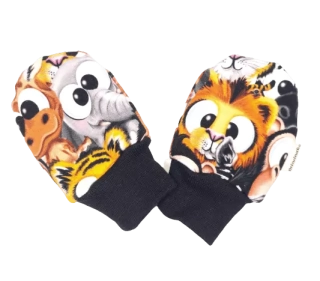 Dětské bavlněné rukavičky - vykulená zvířátka