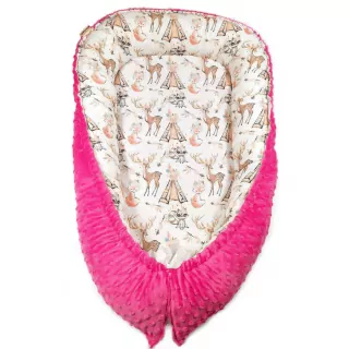 Hnízdečko se zvířátky růžová