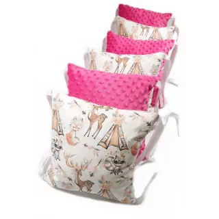 Polštářkový mantinel zvířátka růžová