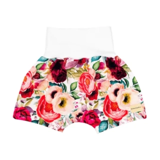 Dětské kraťásky barevné kytičky - sklad vel. 68, 80, 86, 92
