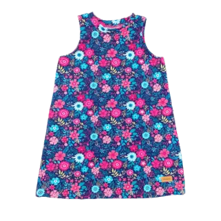 Dětské nátělníkové šaty barevné kytky