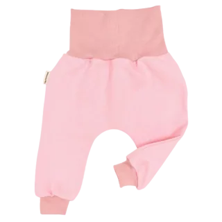 Dětské zateplené tepláčky - baby pink