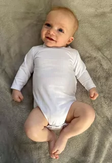 Kojenecké body s dlouhým rukávem - bílé 