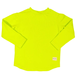 Dětské triko s dlouhým rukávem - neonově zelená