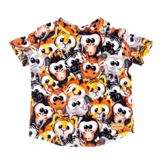 Dětské triko s krátkým rukávem crazy animals sklad vel. 110