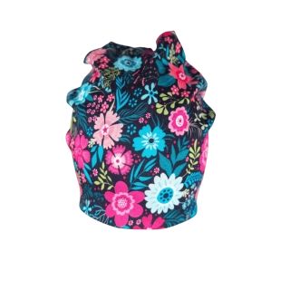 Dětská klasická čepice barevné kytky sklad 